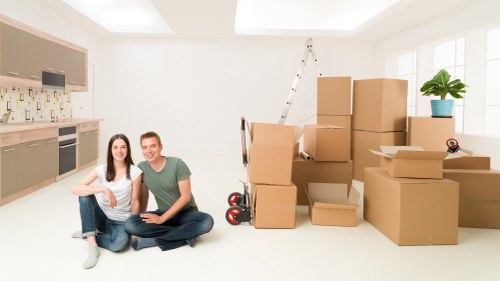 Packing materials and organized boxes used by packing services in Kew